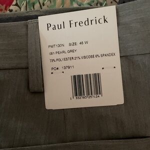 Paul Fredrick Light Gray Men's Dress Pants